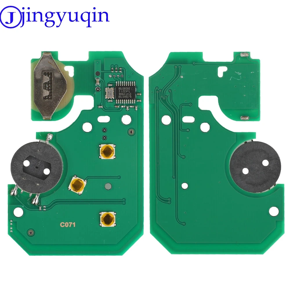 jingyuqin New Remote 433MHZ FSK Car Key For Megane 2002-2010 Scenic 2003-2009 Upgrade Battery Holder ID46/PCF7947 Chip