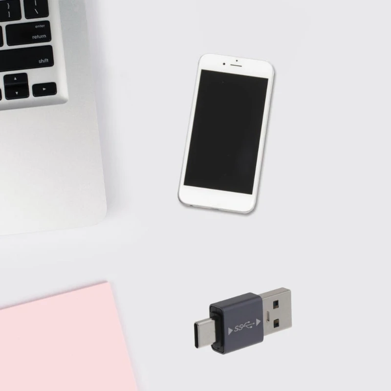 Adaptateur convertisseur USB3.0 mâle vers Type C mâle, adaptateur conversion 10Gbps pour le bureau