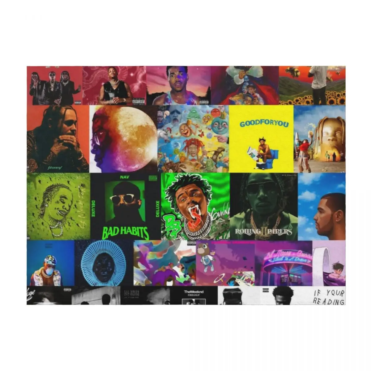 

album cover collage, country music collage Throw Blanket Multi-Purpose Fashion Sofas Comforter bed plaid Blankets