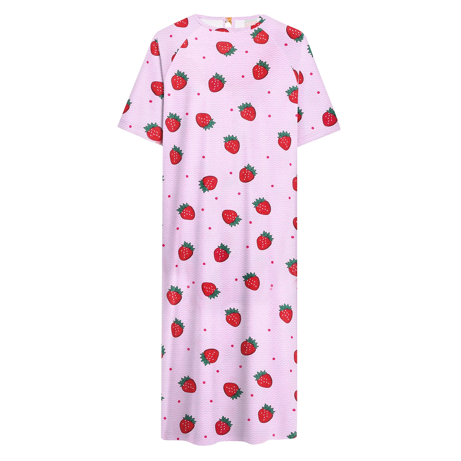 Kid Girls Loose Nightgowns Sleepwear Pediatric Medical Patient Gown Press Button Short Sleeves Back Split Self-Tie Hospital Gown