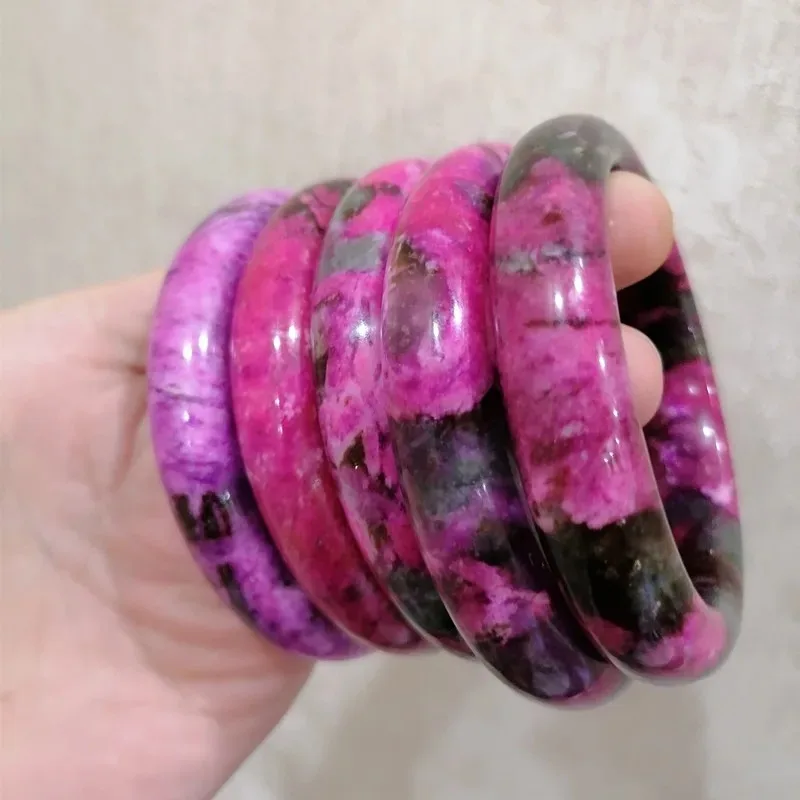 Natural Chinese  Red Hand-carved Square Bar Jade Bracelet Fashion Jewelry Men and Women Color Jade Bracelet Gift