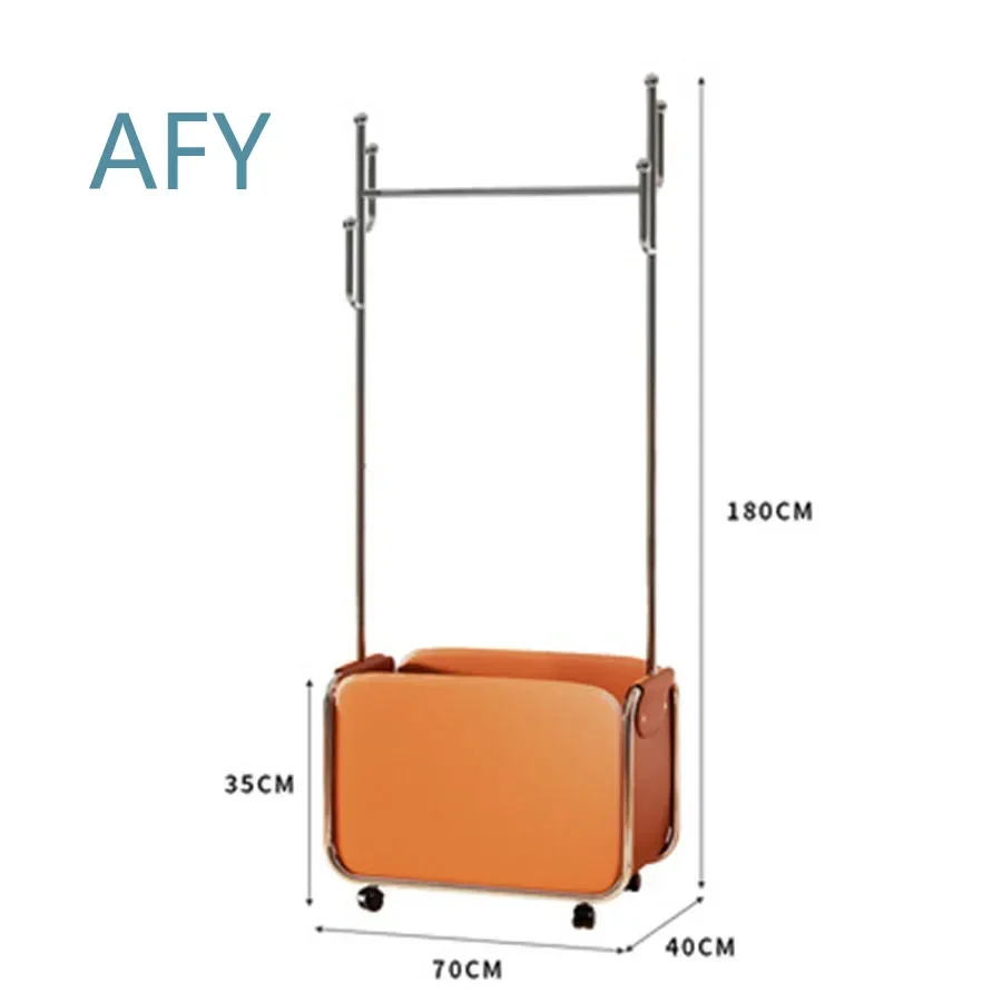 High Quality Wheels Cloth Racks for Tall Indoor Moving Storage Bedroom Vertical Non Slip Hotel Clothes Hanger Laundry