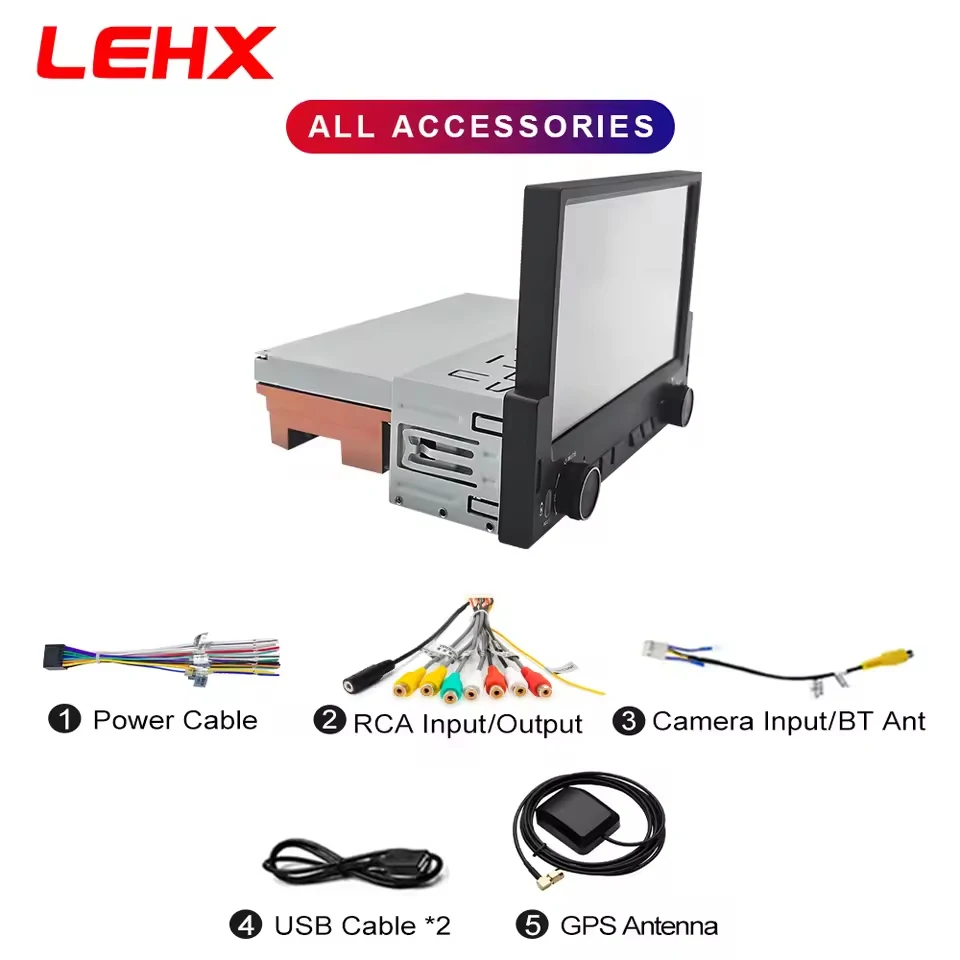 LEHX العالمي 1 الدين 7 بوصة راديو السيارة أندرويد السيارات Carplay الوسائط المتعددة لشركة هيونداي لادا تويوتا نيسان فورد VW نظام تحديد المواقع ستيريو Autoradio #4
