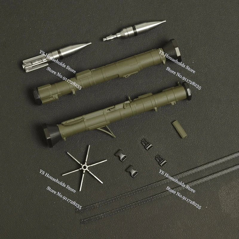 M24 FGM AT4 M14A1 MK20 M72 M27 Mp5 3pcs Set 1/12 Static Plastic Soldier Weapon Model Accessory For 6" Figure Cosplay Ornament view 4