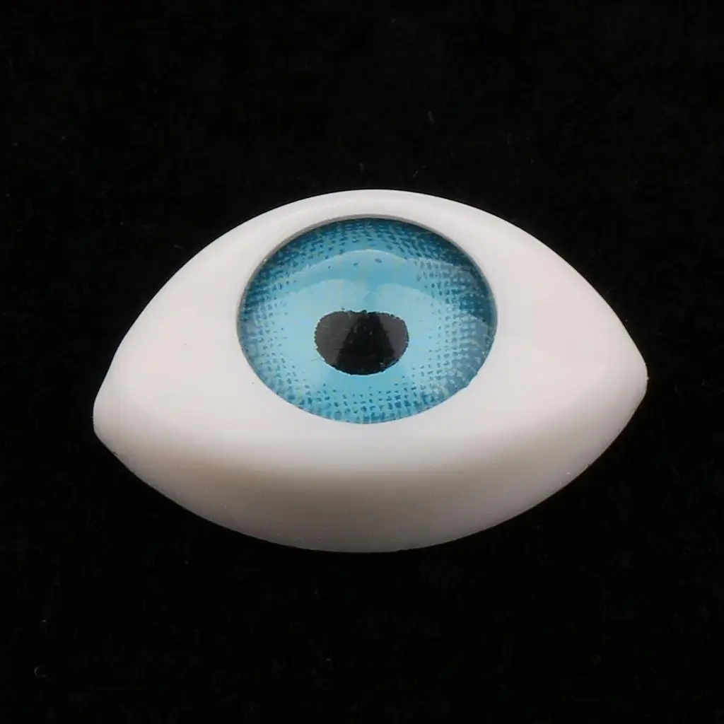 Hollow Back Plastic Oval Eyes for Dolls Realistic 4 Color Eyeballs for Plush Doll and Girl Doll Crafts