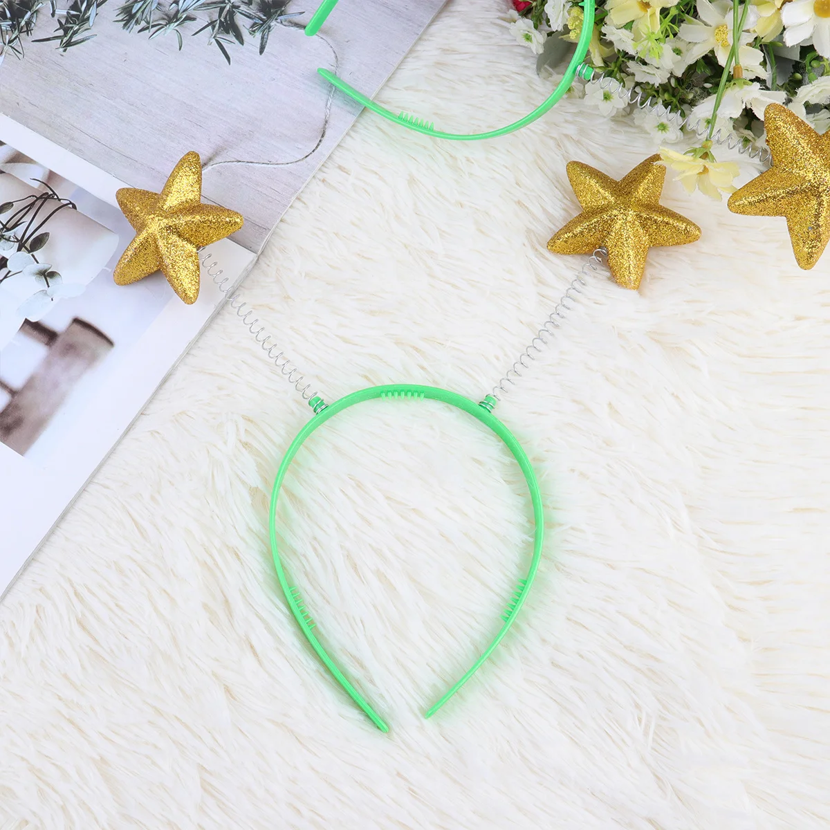

6Pcs Foam Glitter Headbands Spring Hair Bands Party Costume Kids Funny Hair Accessories Photo Props Party Costume