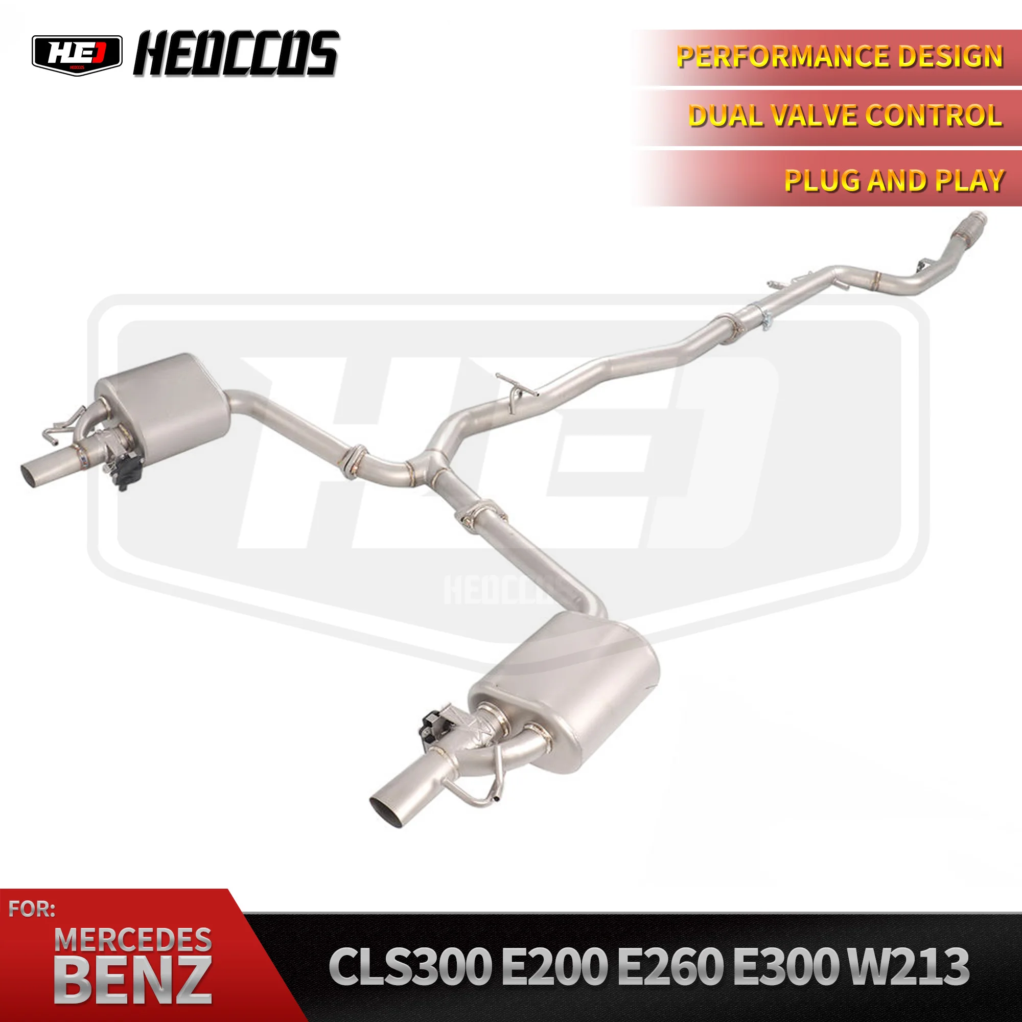 

HEO 304 Stainless Steel Exhaust Pipe Catback Exhaust for Benz W213 CLS300 E200 E260 E300 2.0t 2017-2022 Car Exhaust System
