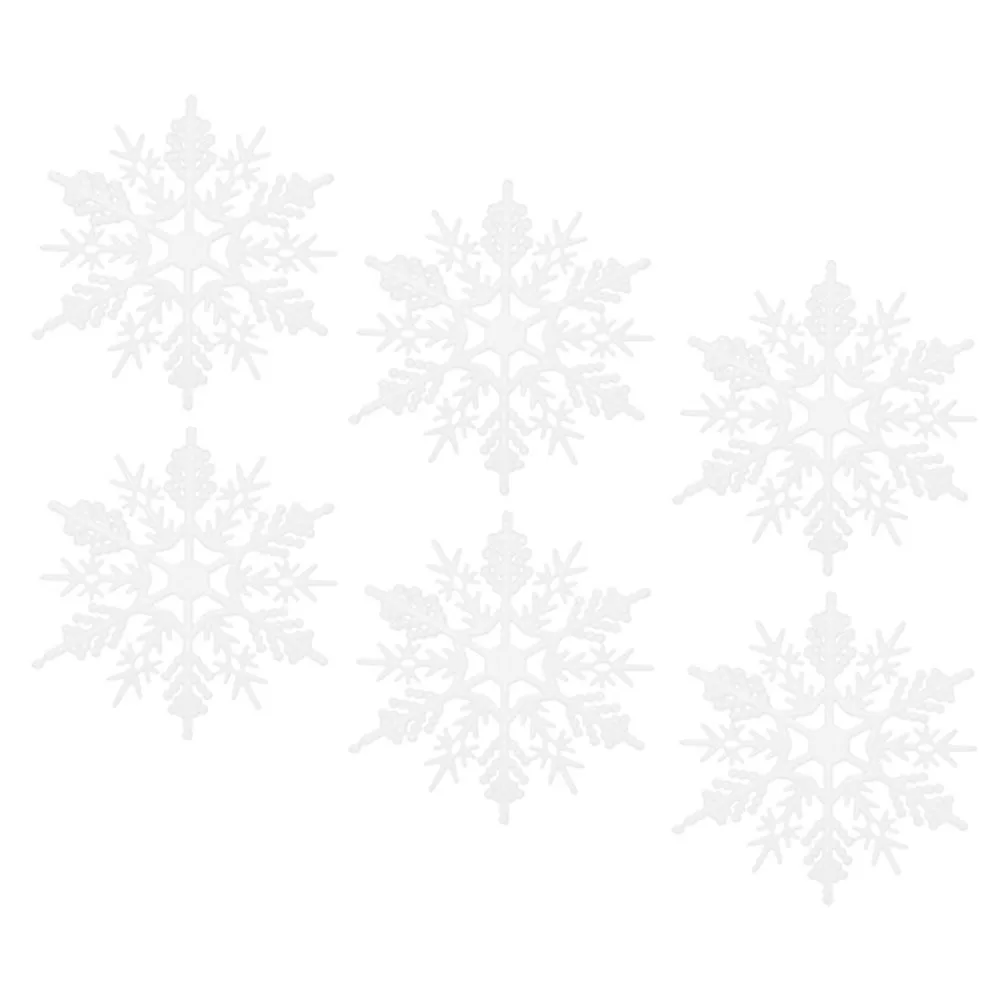 

6 Pcs Snowflake Decorations Hanging Ornaments Pentagram Non-woven Festive Pendant Small Plastic
