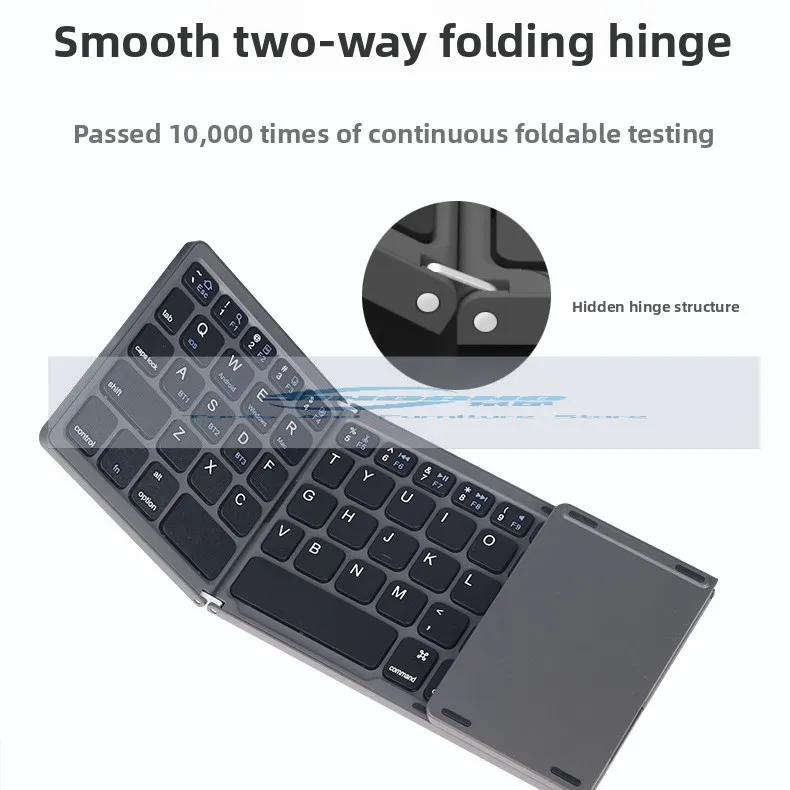 

B033 Triple Folding Bluetooth Keyboard with Touch Multi-System Compatible Tablet Notebook Wireless Keyboard