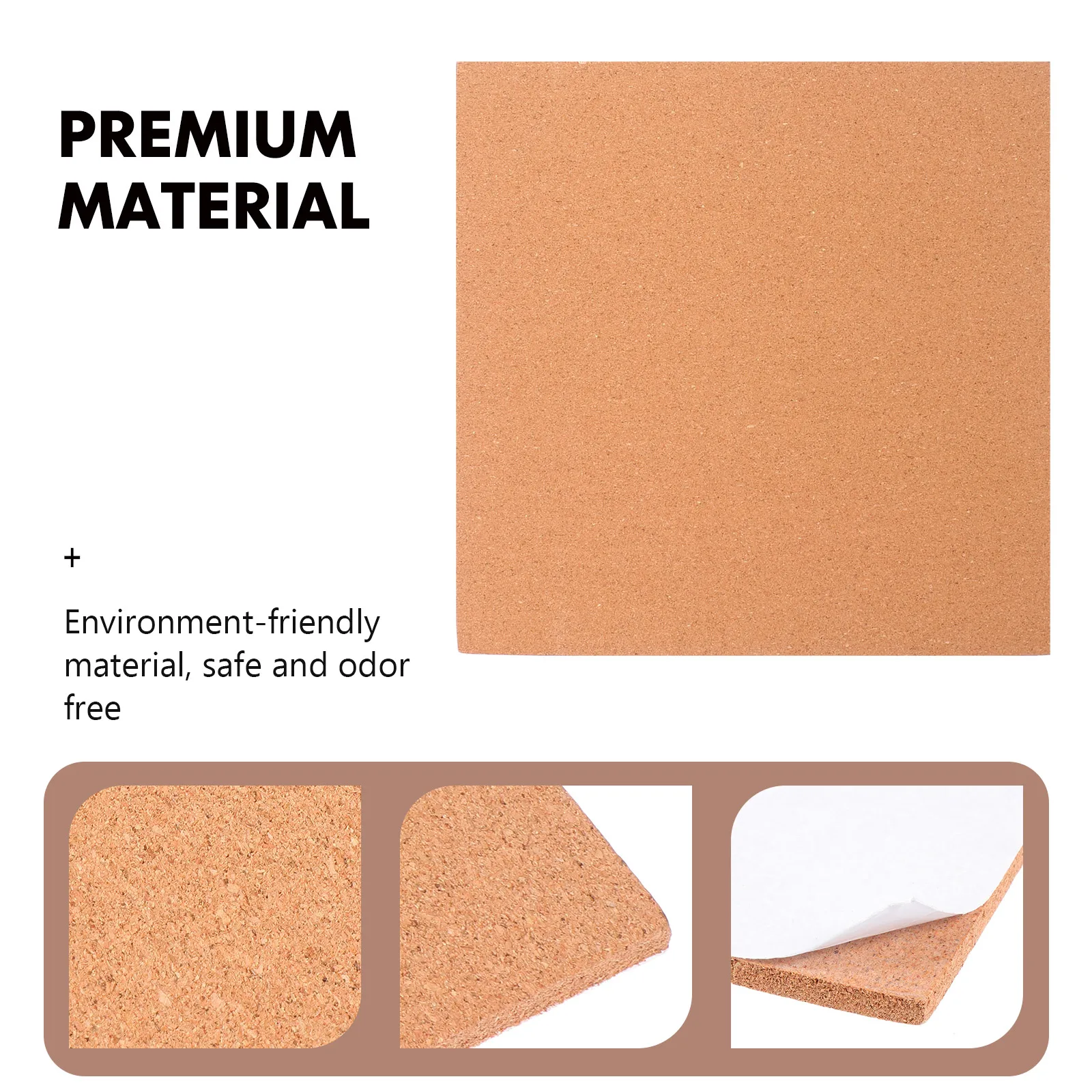 

2 pcs Cork Board Pcs Soft Self adhesive Wooden Memo Notice Whiteboard Bulletin Display Wall Decor Photo Home Office Notice