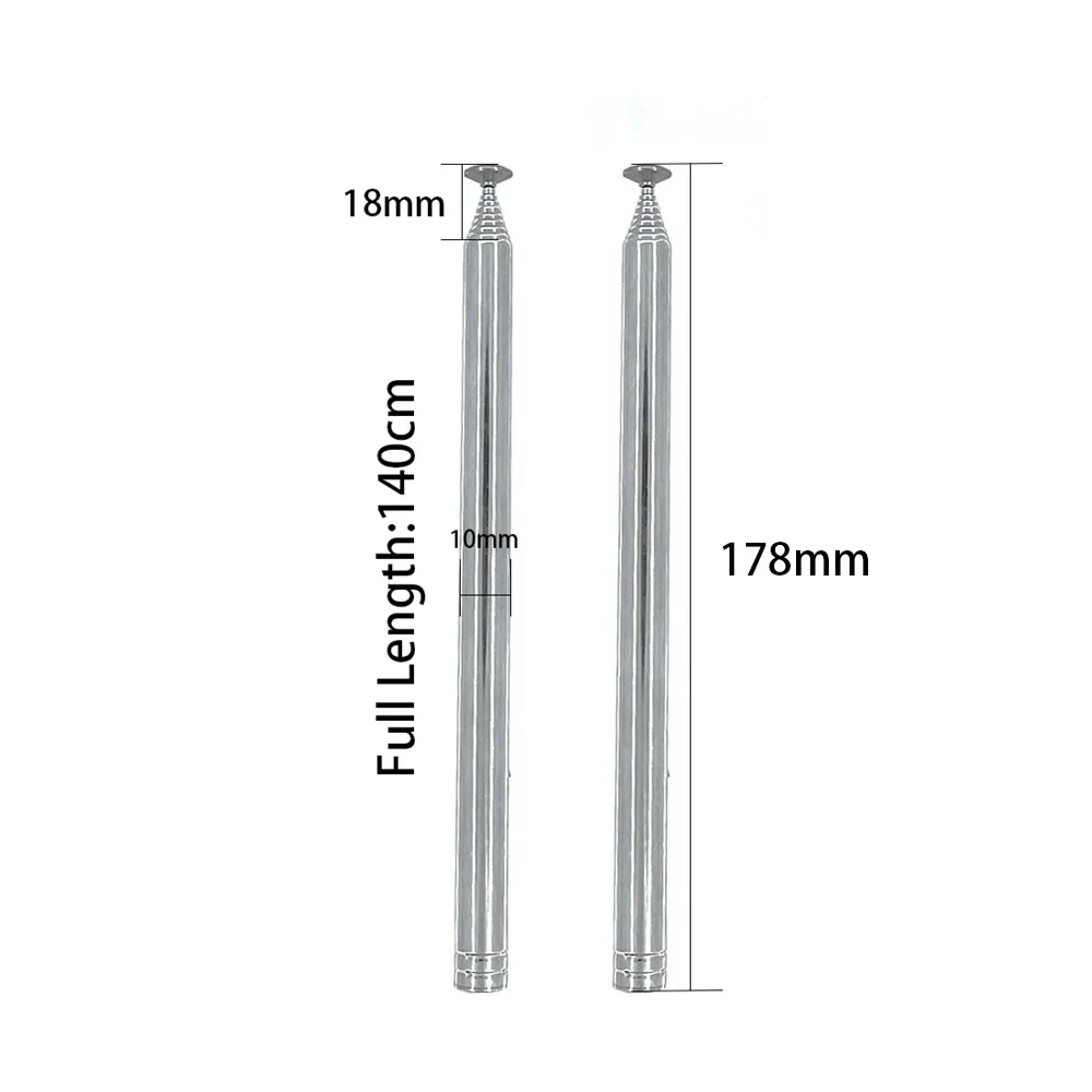 Telescopic Antenna 1.4m SMA BNC TV F Male Flat Inner Universal Connector for FM Radio Remote Control Aerial