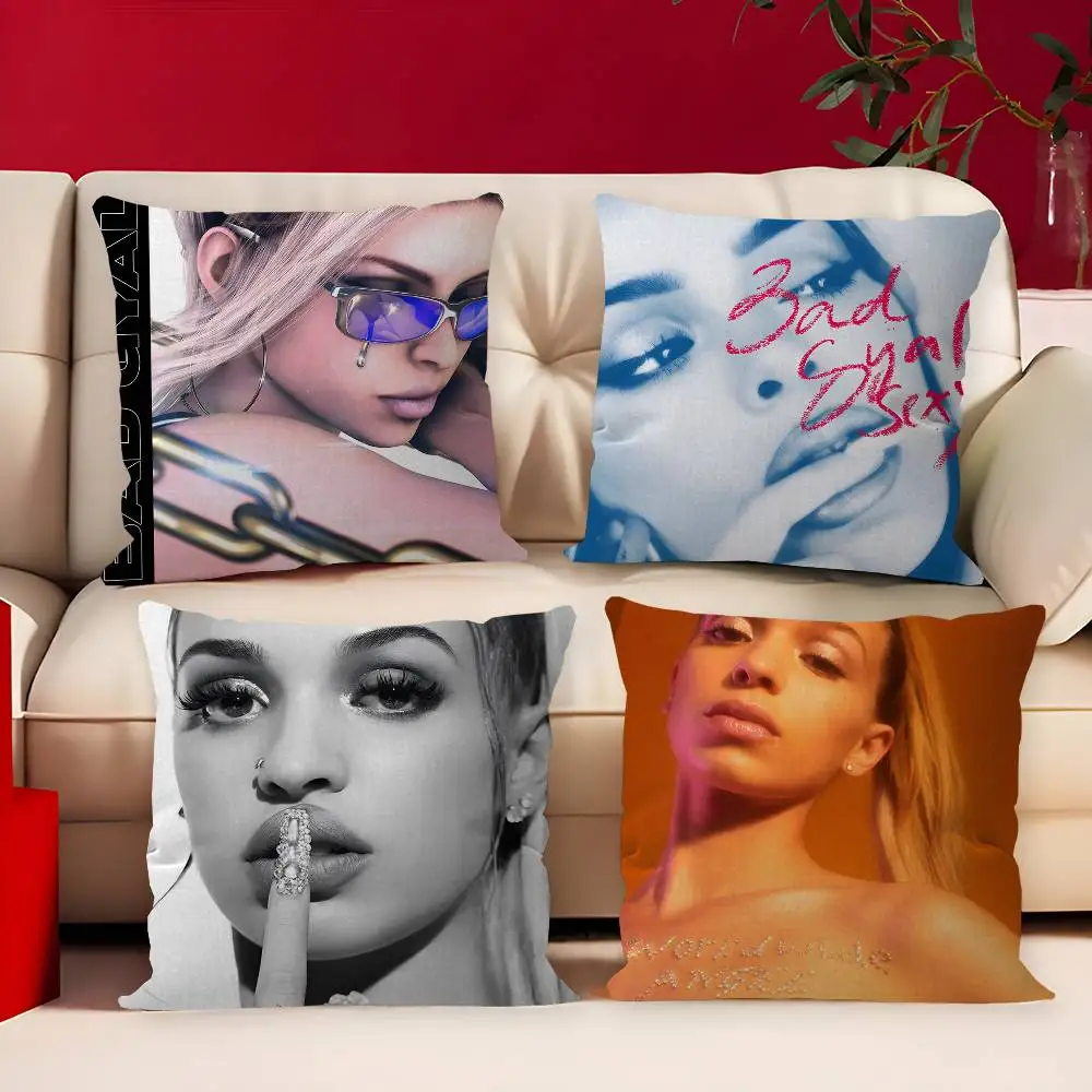 

Spain Bad Gyal Pillow Covers Cartoon Sofa Decorative Home Double-sided Printing Short Plush Cute Cushion Cover