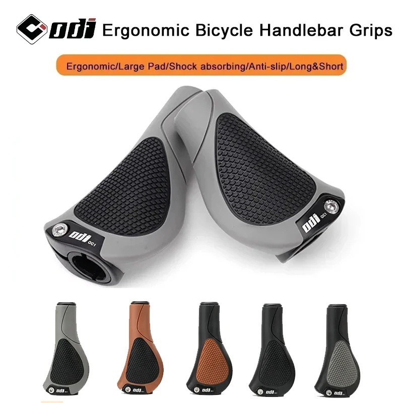 

ODI OC1 - CD Ergonomic Anti - Skid MTB Grips: Long/Short, High - Quality Rubber, Cycling Accessories