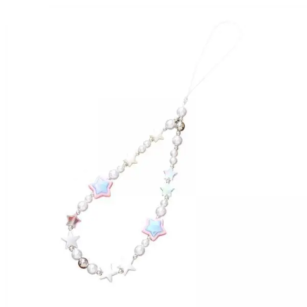 

Beaded Phone Strap Creative PP Material Wristlet Chain Phone Charm Bracelet Pendant for Cell Phone and Women’s Handbag Decor