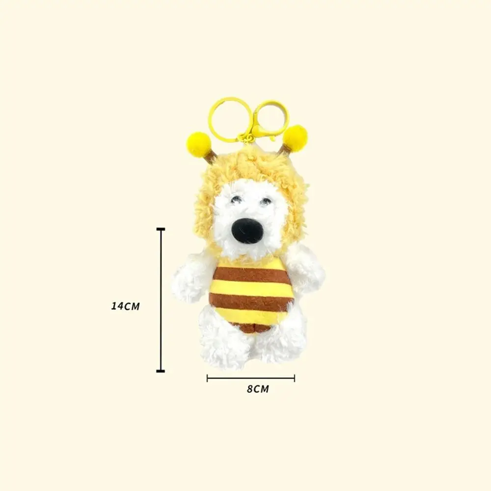 Fashion Plush Bee Keychain Stuffed Dolls Hanging Ornament Bag Pendant Backpack Key Chain Bag Accessories