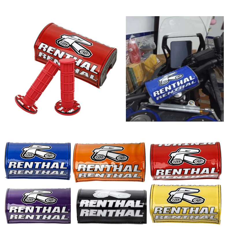 For Renthal Motorcycle Dirt Pit Bike Squre Cushion Crossbar Foam Chest Pad 1-1/8 For HONDA YAMAHA Motocross Handlebar Bar Pad