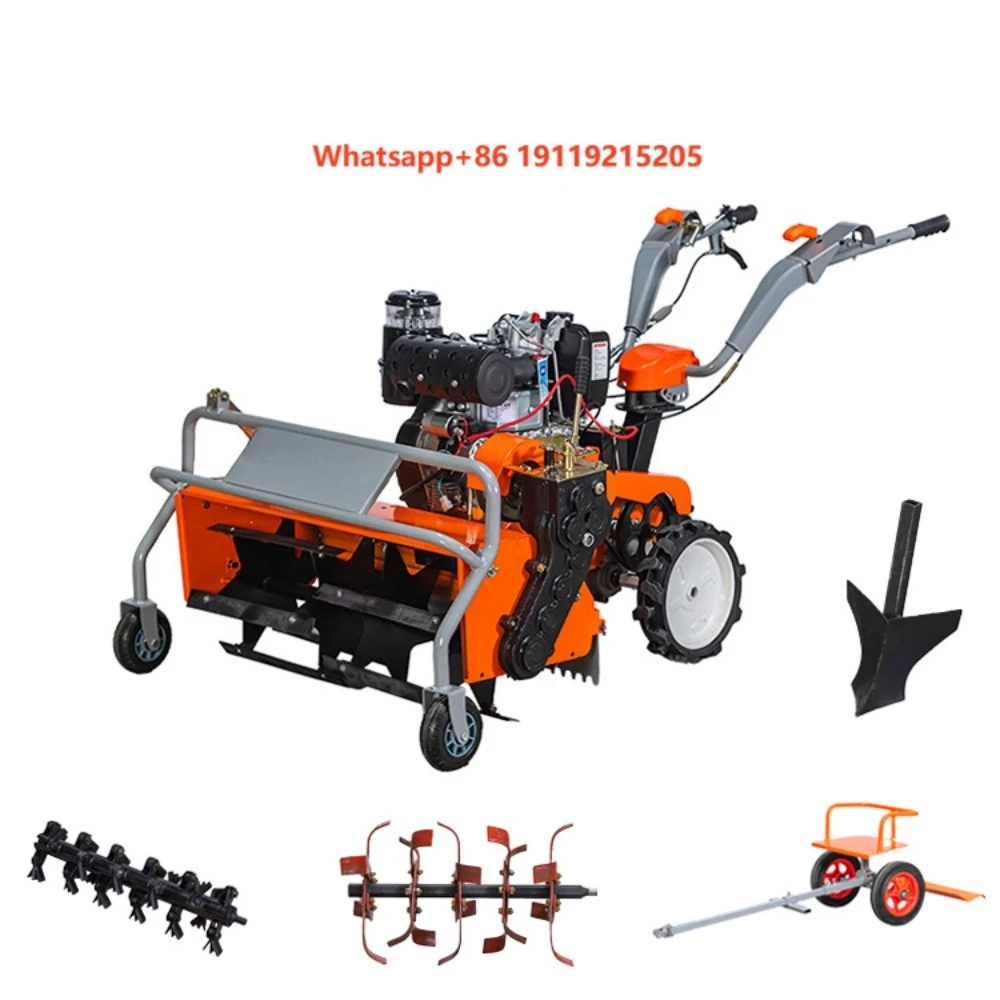 70 cm Width Weeding Machine with Gear Bearing Farm Rotary Tiller Lawn Mower with Reverse Gear Function
