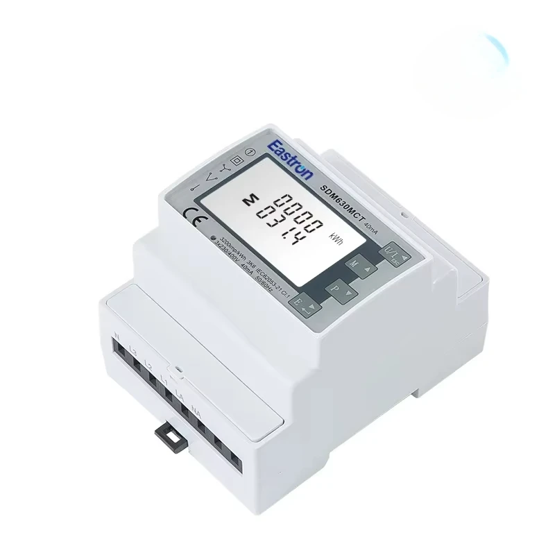Eastron SDM630MCT 40mA MID Energy Meter for Single and Three Phase Electrical Systems, Bi-directional Power Quality Meter