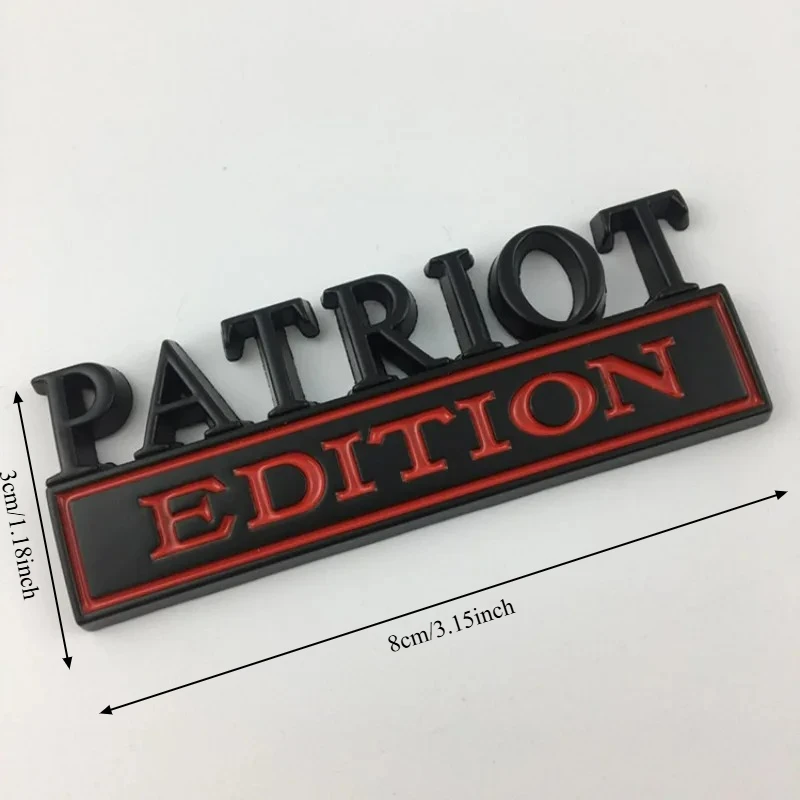 High Quality Modification 3D Metal Sticker Letter Series PATRIOT EDITION Scratches Cover DIY Decorative For Car Accessories