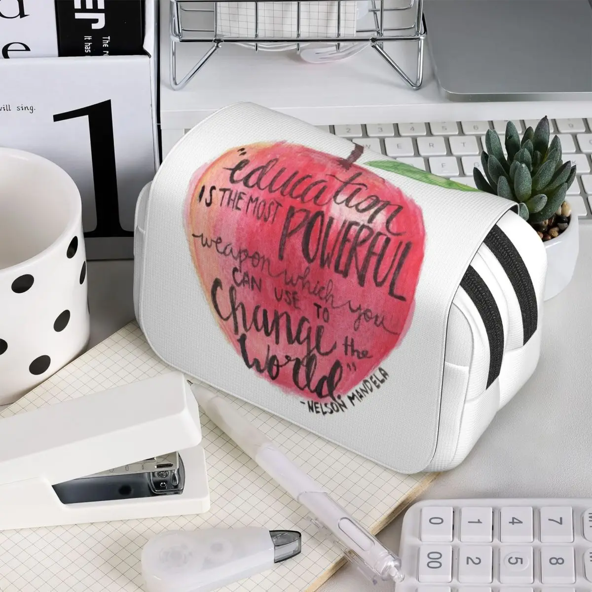 

Пенал с цитатой для учителя, для школьников, школьный пенал-коробка, сумка для канцелярских принадлежностей, органайзер для ручек