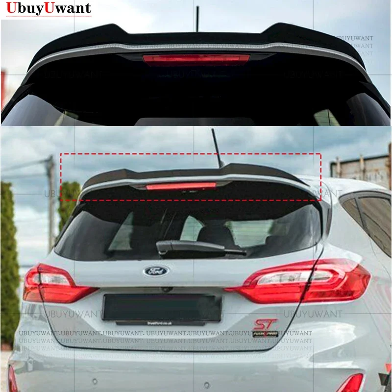 For Ford Fiesta ST MK8 Car Trunk Spoiler ABS Auto Rear Trunk Wing Accessories Spoiler  2018 2019-2021