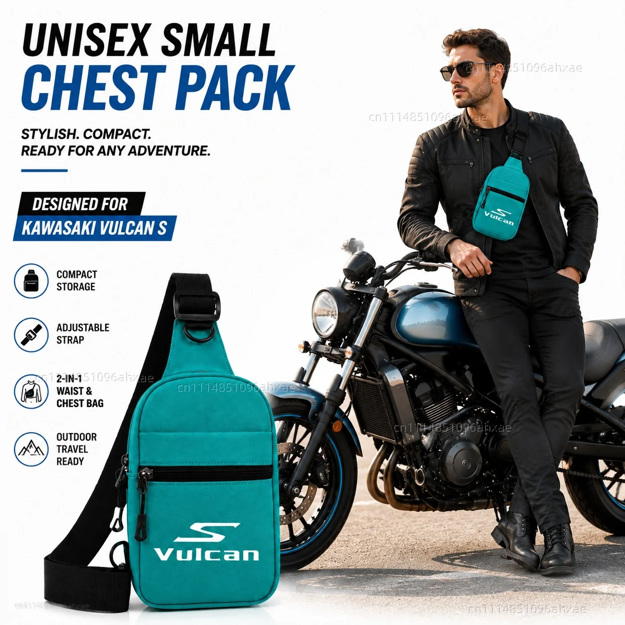 

Motorcycle 2In1 Multi-functional Waist Bag Chest Bag Outdoor Travel Bag Waterproof Riding For KAWASAKI Vulcan S VN650 2015-2024