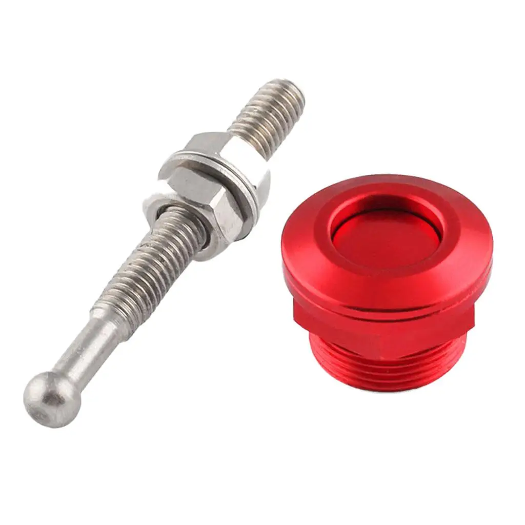 22mm Push Button Quick Release Bonnet Hood Pins Lock Latch Universal Red