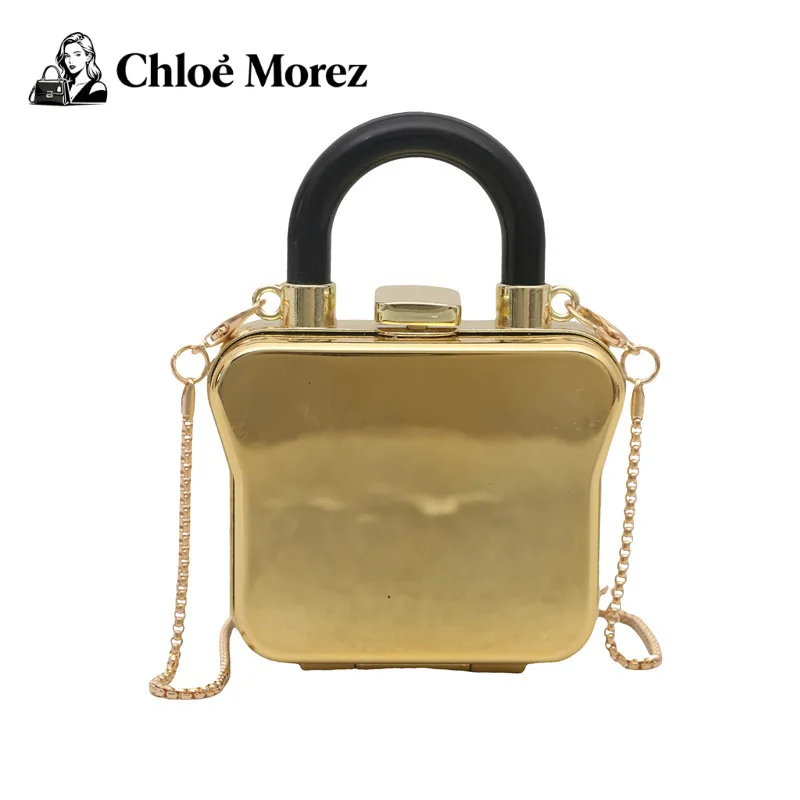 Mini Glossy Red Envelope Shoulder Bag, Women's Versatile Acrylic Box Bag