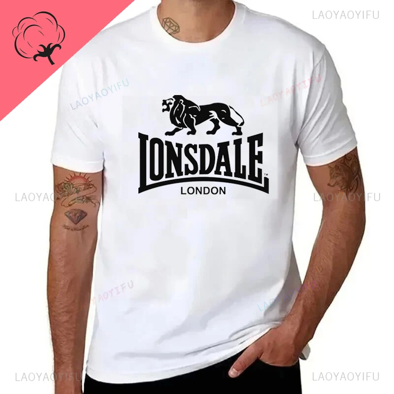 Hot Sale Harajuku  L O N S D A  E Graphic O-neck Short Sleeve Men Cotton Comfortable T-shirt oose Breathable