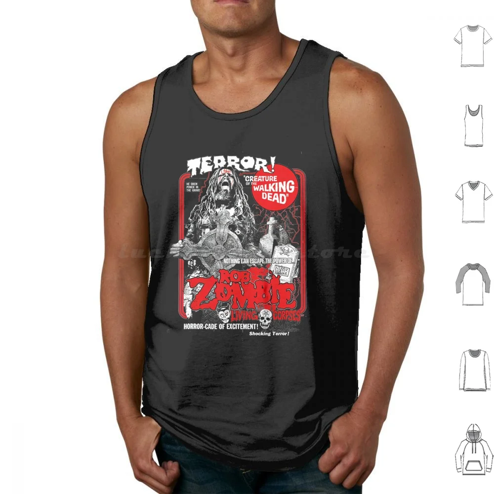 Rob Zombie – Creature Of The Walking Dead-Tank Tops Print Cotton Rob Zombie Horror Zombie Captain Spaulding House Of 1000