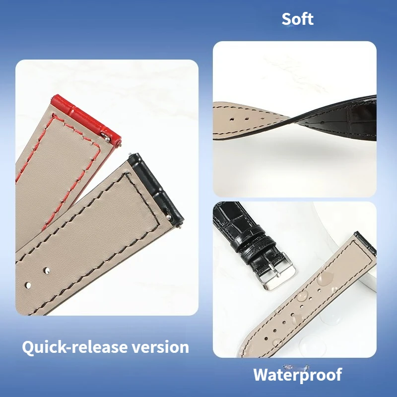 Watch strap made of genuine leather for original Franck Muller LONG ISLAND 902 FM8880 MASTER SQUARE 6000/002 men women watchband