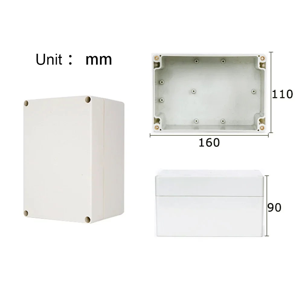 Projekt-Anschlussdose für Elektrokabel, Outdoor, DIY, versiegeltes IP67-Gehäuse, Kabelbox, 115 x 90 x 55 mm, wasserdichte elektronische Gehäuse