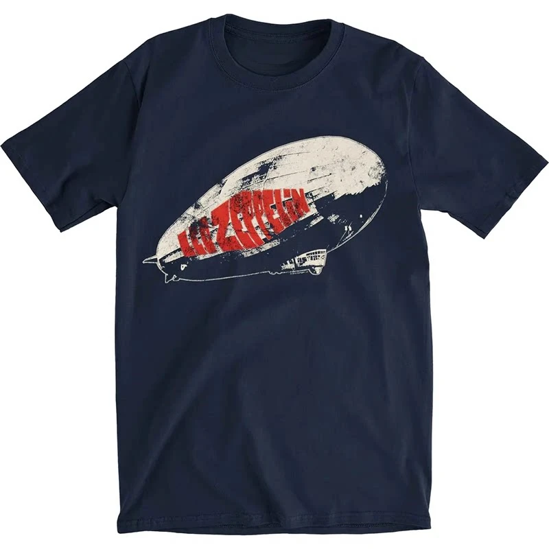 Retro European-American Style Led Zeppelin Punk Rock Band Retro American-style Streetwear Men's and Women's T-shirts