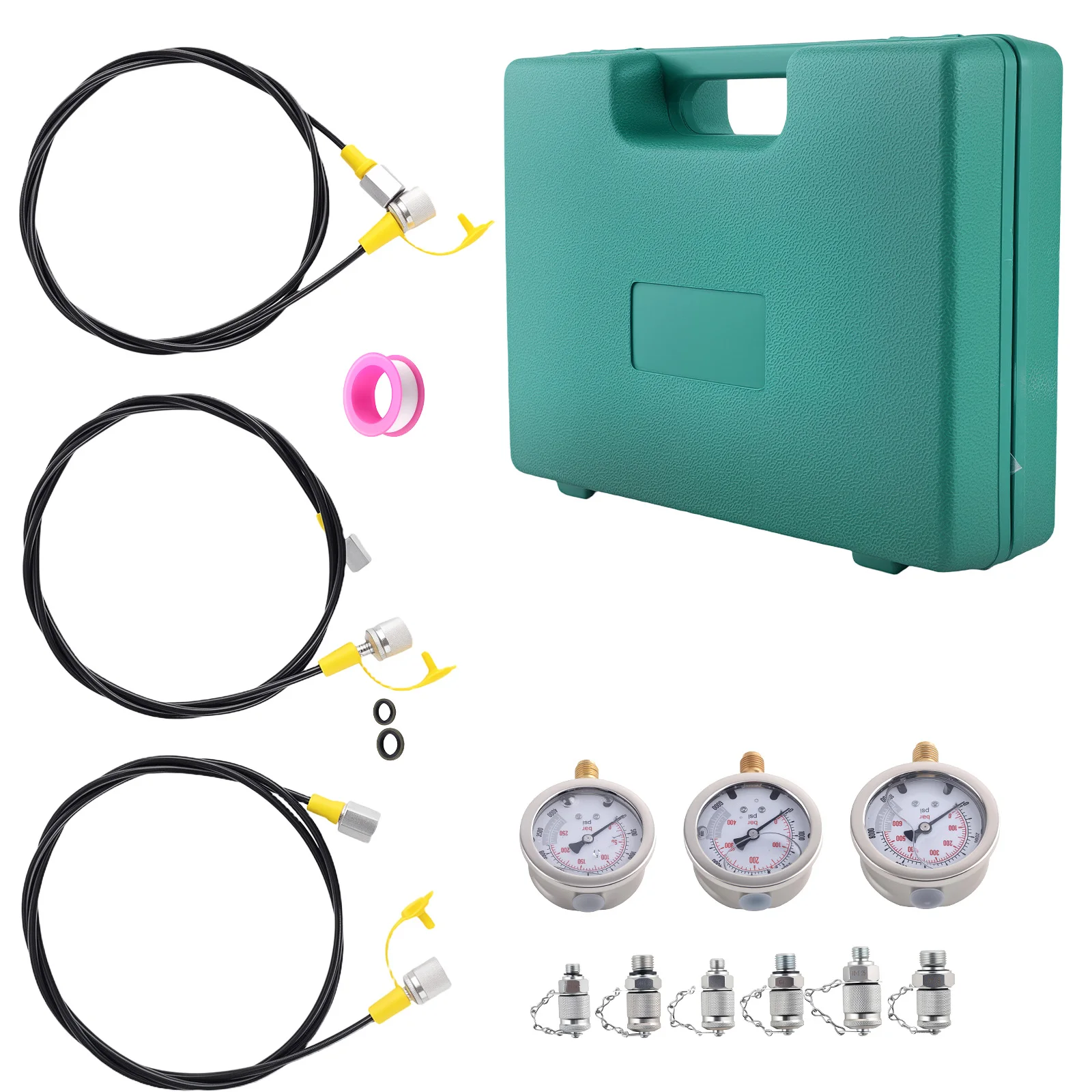 

Universal 8600PSI Hydraulic Pressure Test Kit for Mining Equipment new