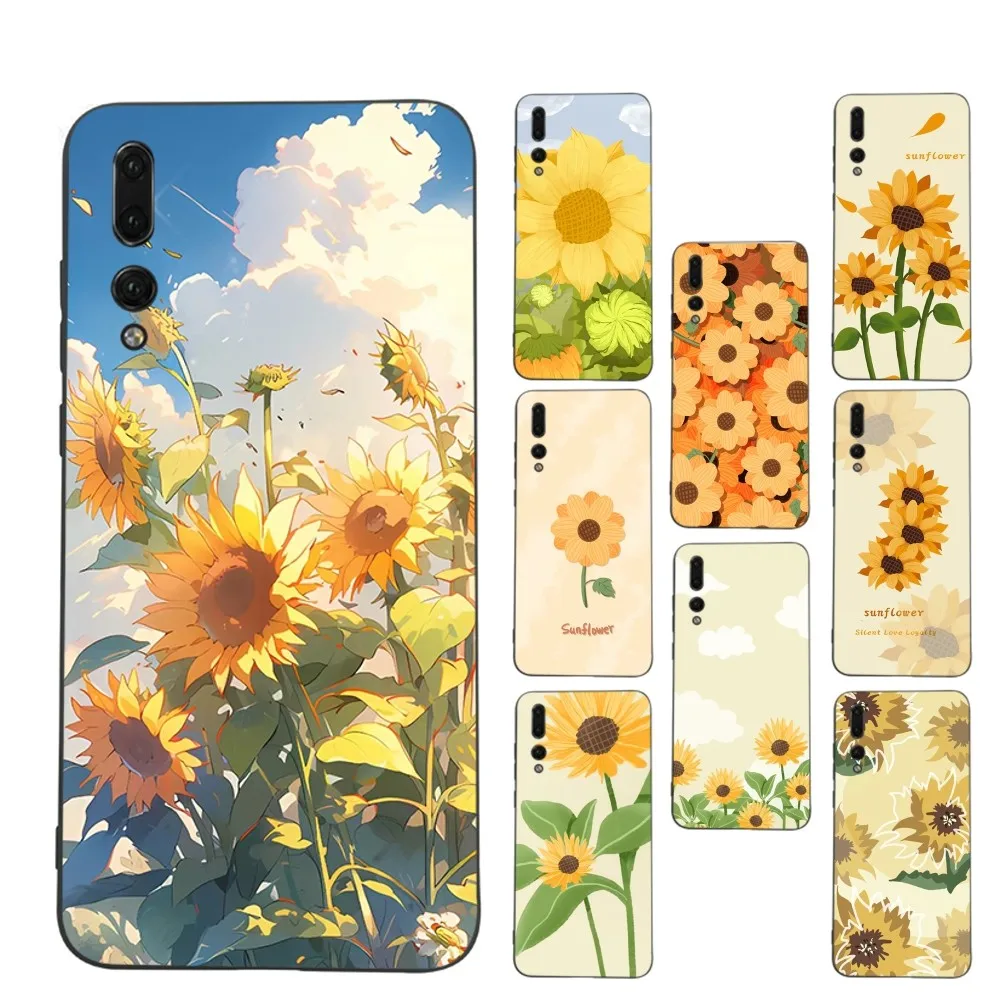 Sunflower Flower Phone Case For Samsung A 13 21 30 31 32 51 52 53 70 for Huawei Honor 50 60 70 for OPPO vivo