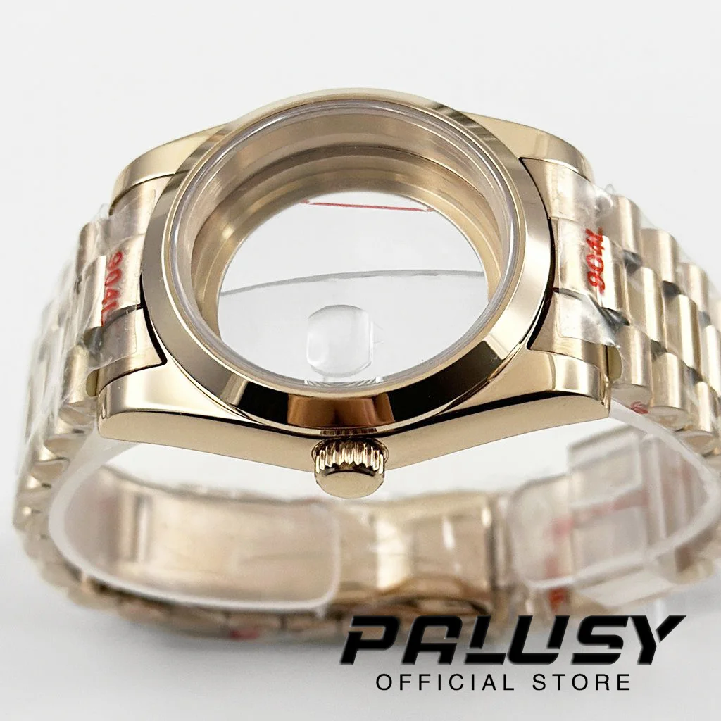 Caja de reloj impermeable de oro rosa, pulsera presidencial, cristal de zafiro, ETA2824, PT5000, 36MM/40MM, NH34, NH35, NH36, NH38, NH70