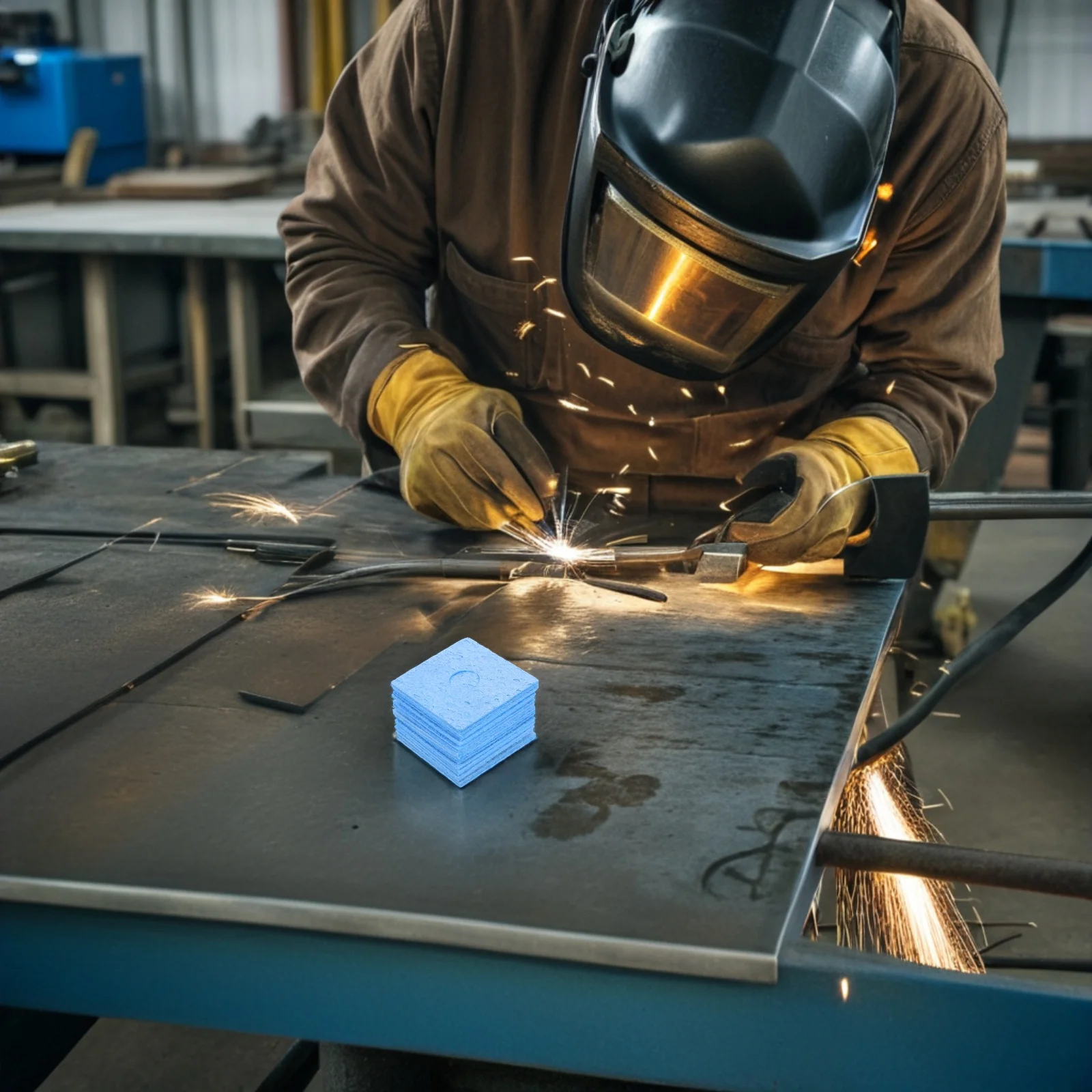 20pcs Soldering Cleaning Replacement Solder Tip Cleaner Pad Durable Sponge Blocks For Welding Diy Projects Soldering Iron Sponge