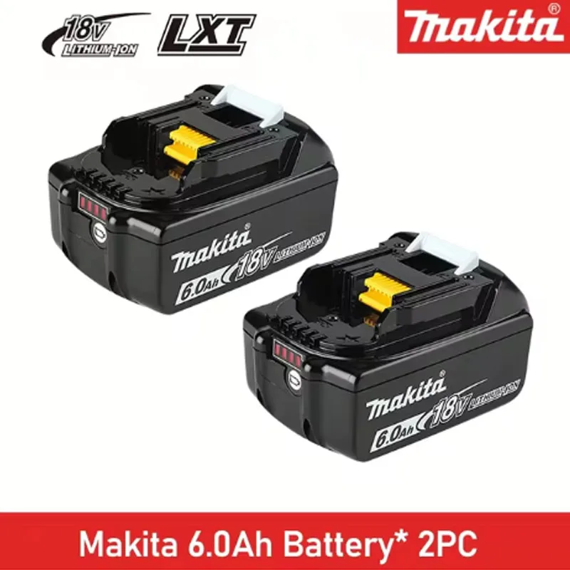 

100% Original Makita Rechargeable Power Tool Battery, Replaceable LED Lithium-ion, 6.0 Ah 18V LXT BL1860B BL1860BL1850 BL1830