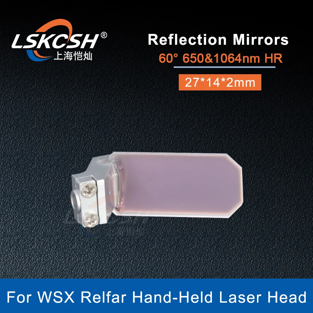 Imagem -03 - Lskcsh Hand-held Welding Head Reflector Lens 27 14 mm com Suporte para Wsx Relfar Fiber Laser Welder Welding Head Gun