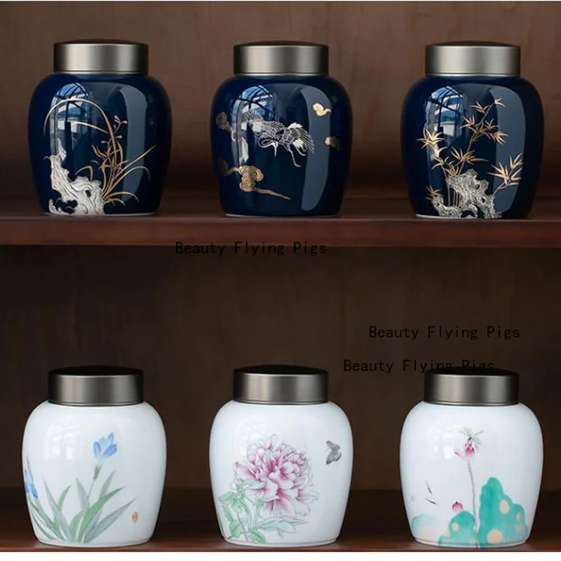 

1 hand drawn ceramic pet ashes and memorabilia sealed storage jar for funerals