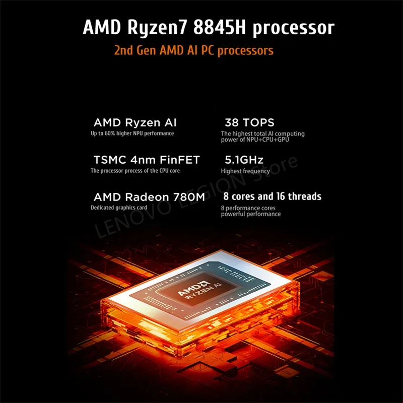 Lenovo Legion R7000P 2024 Esports Gaming Laptop AMD R7 8845H 16 بوصة 16G/32G RAM 1T SSD RTX4060 165 هرتز لعبة الكمبيوتر المحمول
