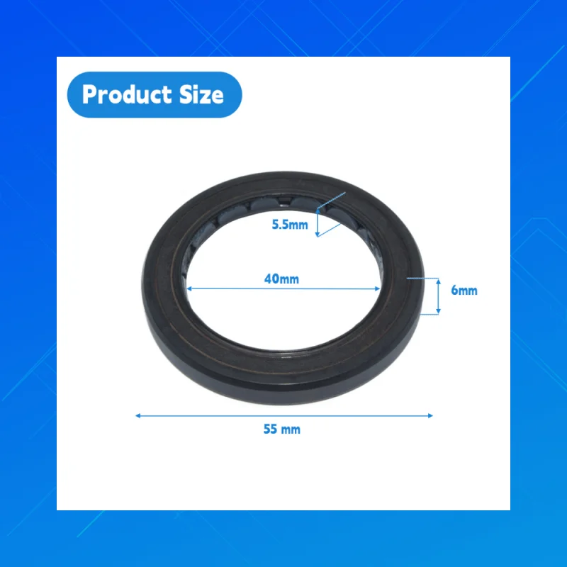 High‑Pressure BAFSL1SF EPDM Oil Seal 40×55×6/5.5mm DMHUI Rotary Lip Seal Fit for Rexroth A2FO56/63 A2FE56/63 Linde HMF50 Compone