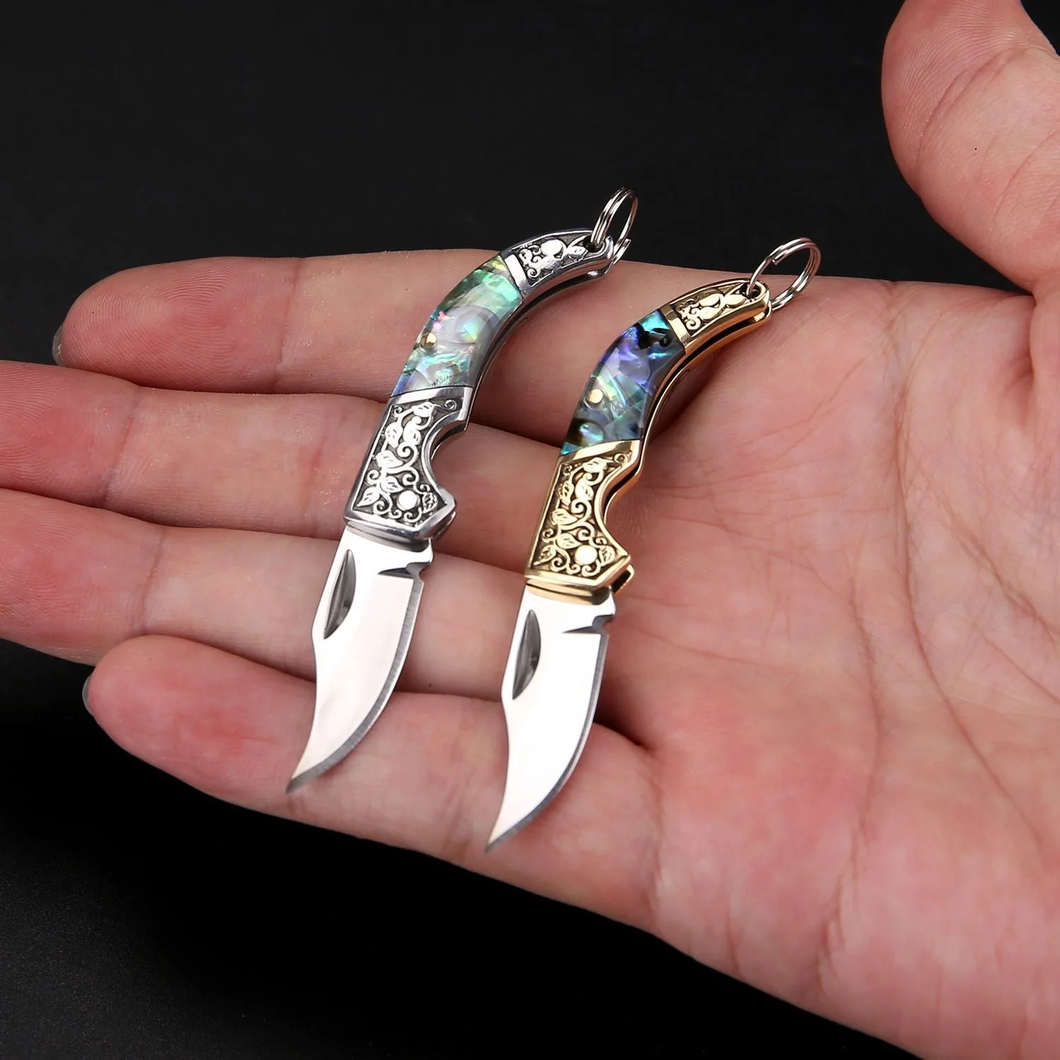 Folding pocket fruit knife, steel blade, key hanging, high-quality EDC knife, fishing package unpacking