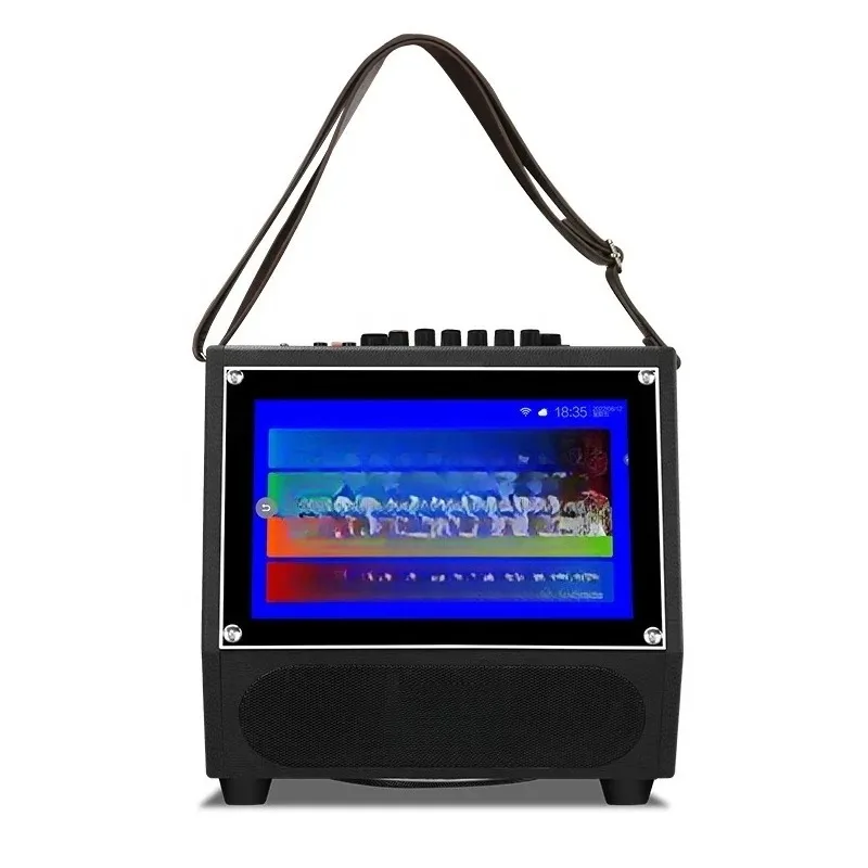 Powered Active Wooden Speakers 6.5 Inch Speaker Stereo Wireless Screen Speaker Home Theatre Watch Movie Outdoor Karaoke