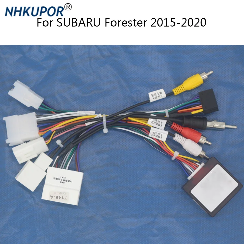 16 Pin Car Audio Wiring Harness With Canbus Box For Subaru Forester 2015-2020 Aftermarket Stereo Installation Wire Adapter