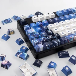 Mifuny Furina Keycaps Genshin Impact Keycap Side /Front Engraved Keycap Custom Cherry Profile Ergonomic for Mechanical Keyboard