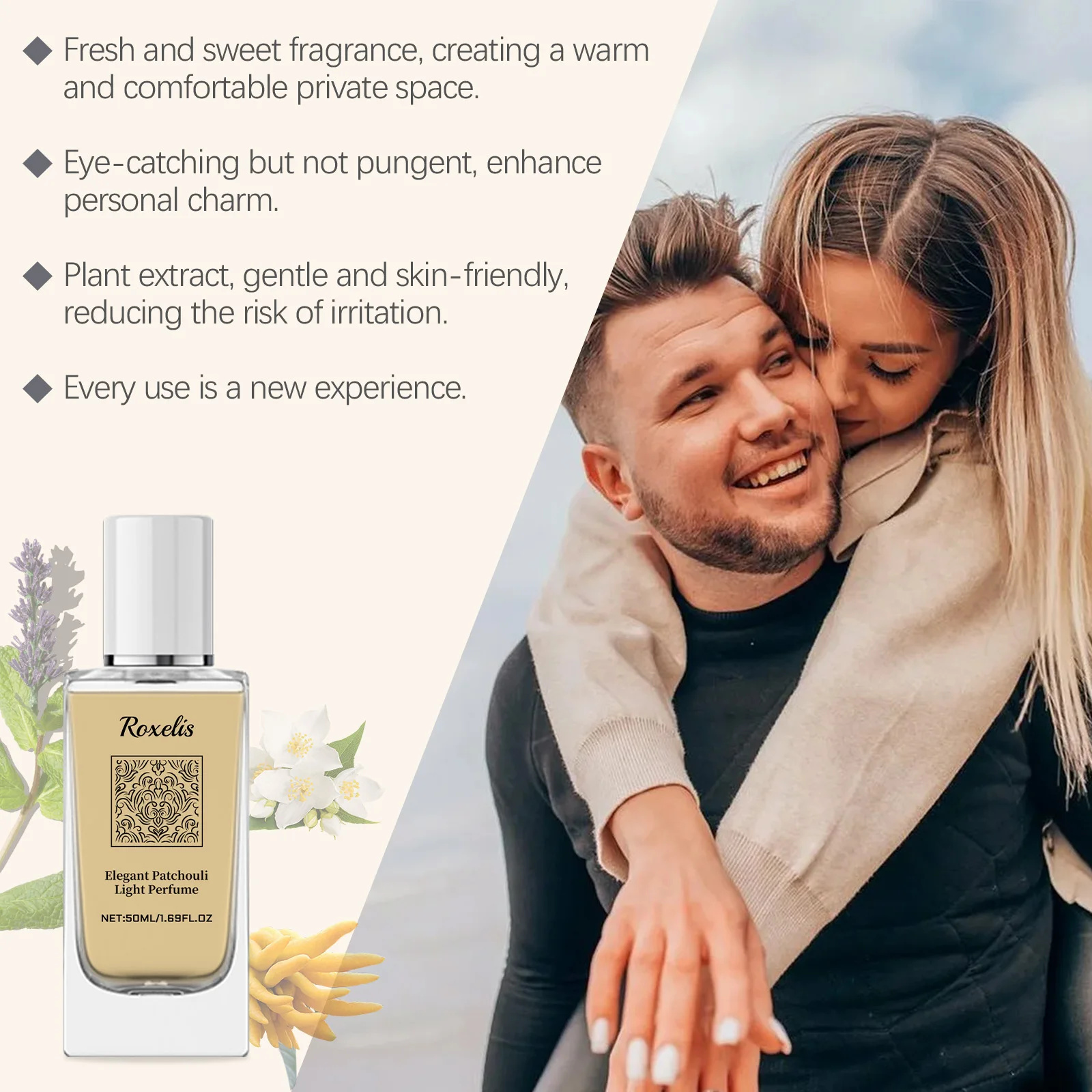 Patchouli Perfume Show Charms for Men Attract Women Perfume for Dating Long Lasting Fragrance Keep Fresh Relieve Stress Perfume