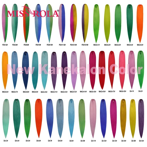 Imagen 2 del producto Miss Rola pelo sintético 2025 nuevo Color Kanekalon pelo Jumbo trenza trenza torcida a granel Yaki extensión de cabello liso al por mayor