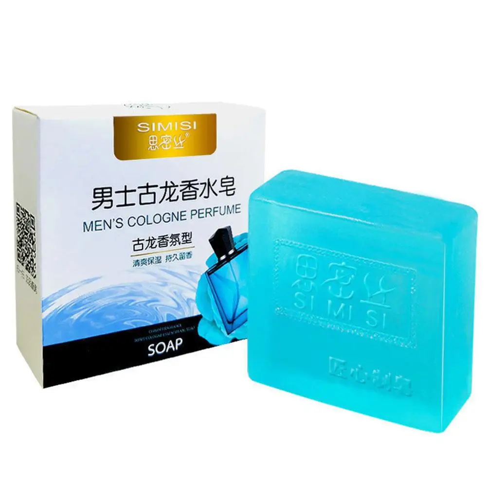 Men Cologne Perfume Soap Deep Cleaning Long Lasting Soap Oil Body Fragrant Handmade Control Soap Oil Moisturizing Essential E0V1