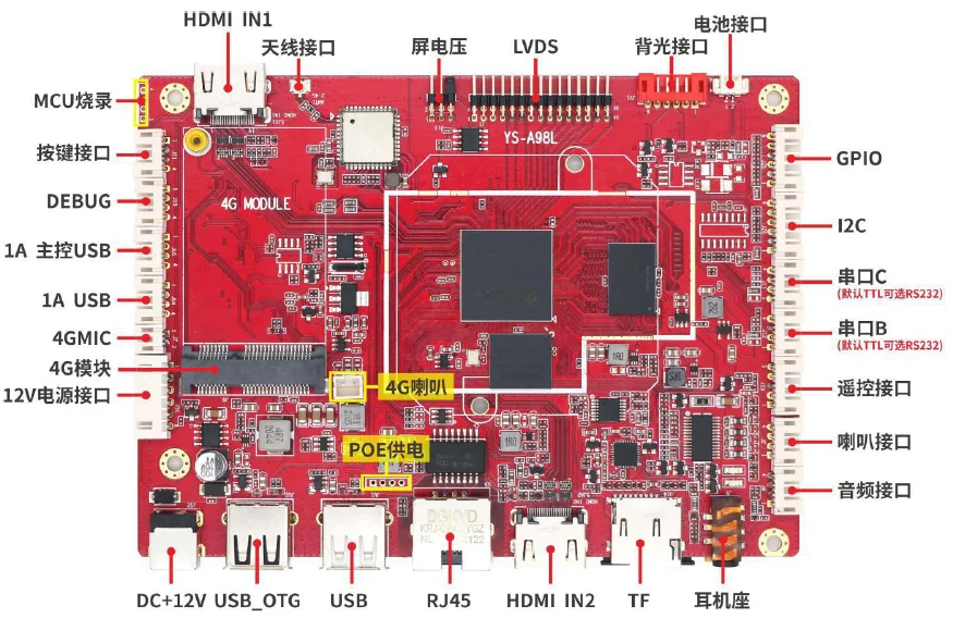 Built-in 4G module hdm-i input*2 support 120HZ input Android all in one smart LVDS 4K V-By-One board